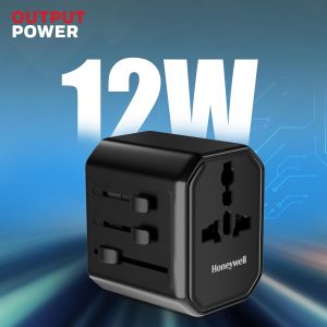 Honeywell Universal World Travel Adapter 12W - HC000062/CHG/TRV/BLK/12W