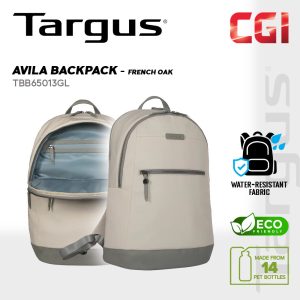 Targus 15" to 16" Avila Water Resistant Memory Fabric Backpack- TBB65013GL (French Oak)