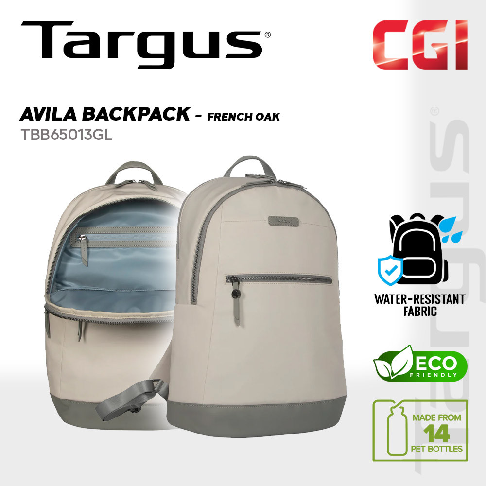 Targus 15" to 16" Avila Water Resistant Memory Fabric Backpack- TBB65013GL (French Oak)