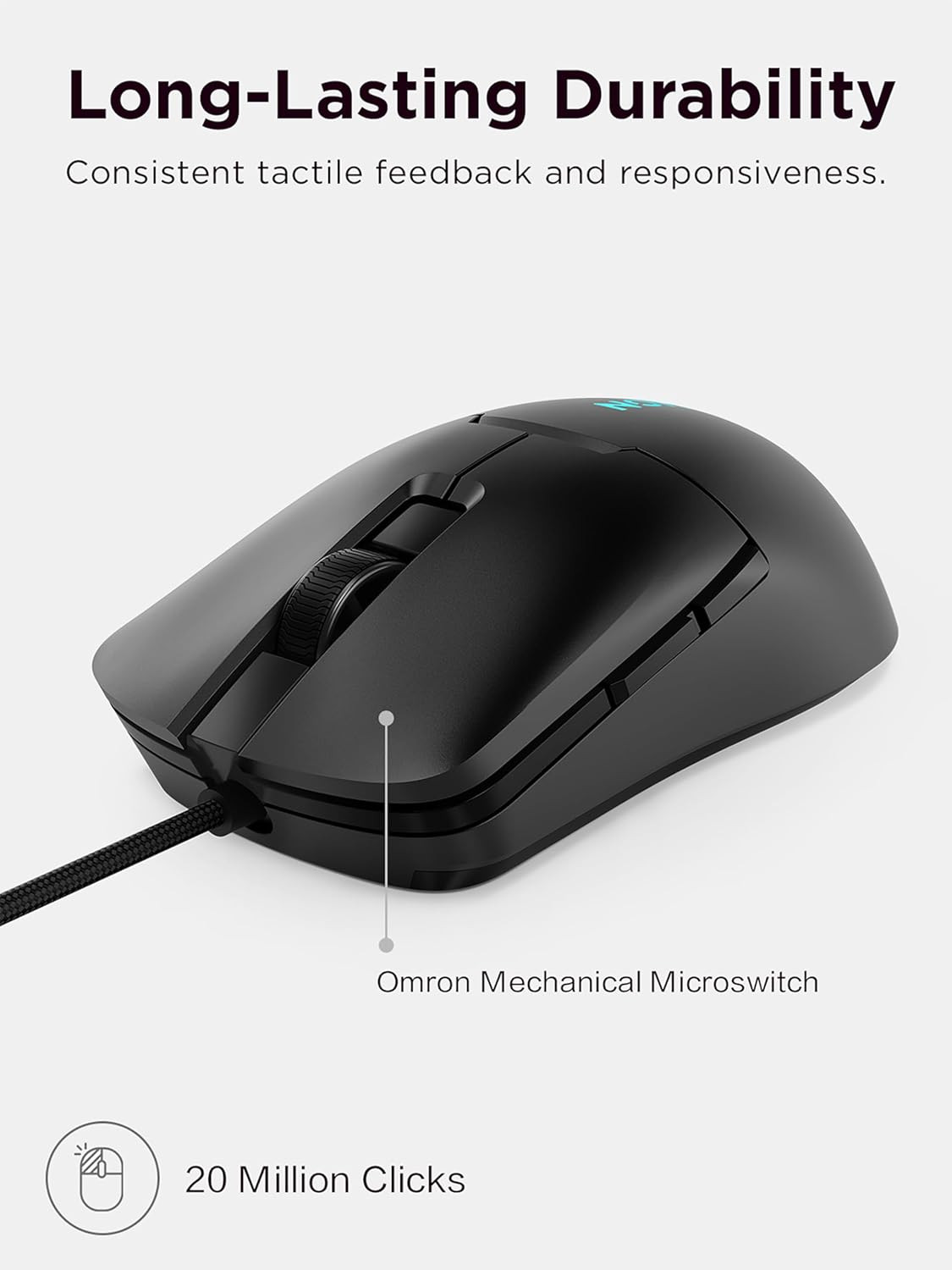 Lenovo Legion M300s 8000 DPi Ultralight Wired Gaming Mouse - GY51H47350