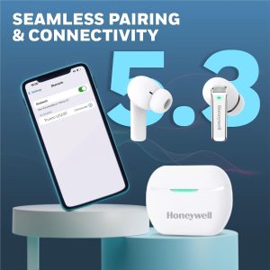 Honeywell Trueno U5100 Truly Wireless ANC Earbuds (White) - HC000315/AUD/TWS/ANC/WHT