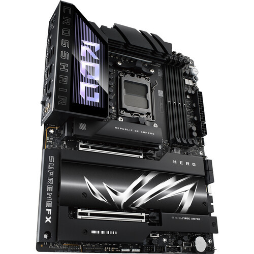 Asus ROG Crosshair X870E Hero AM5 Socket PCIe 5.0 DDR5 WiFi 7 Polymo Lighting II USB 4 Motherboard BUNDLE AMD R7-9800X3D Set