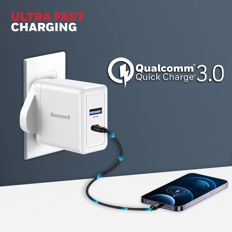 Honeywell Zest Charger PD 30W Ultra-Fast Charger Wall Charger (White) - HC000039/CHG/PD/WHT/30W/UK
