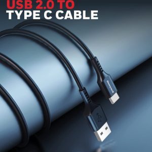 Honeywell USB 2.0 to Type-C Cable Cable 1.8 Metre (Black) - HC000046/CBL/SLC/1.8M/BLK