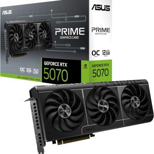 ASUS PRIME GeForce RTX? 5070 12GB GDDR7 OC Edition (PCIe? 5.0, HDMI?/DP 2.1, 2.5-slot, protective PCB coating, axial-tech fans, Dual Bios) - PRIME-RTX5070-O12G