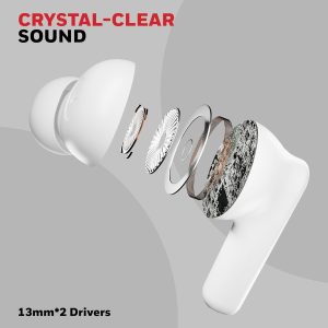 Honeywell Moxie V1400 Truly Wireless Earbuds (White) - HC000324/AUD/TWS/WHT