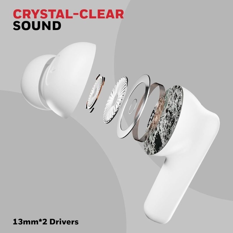 Honeywell Moxie V1400 Truly Wireless Earbuds (White) - HC000324/AUD/TWS/WHT