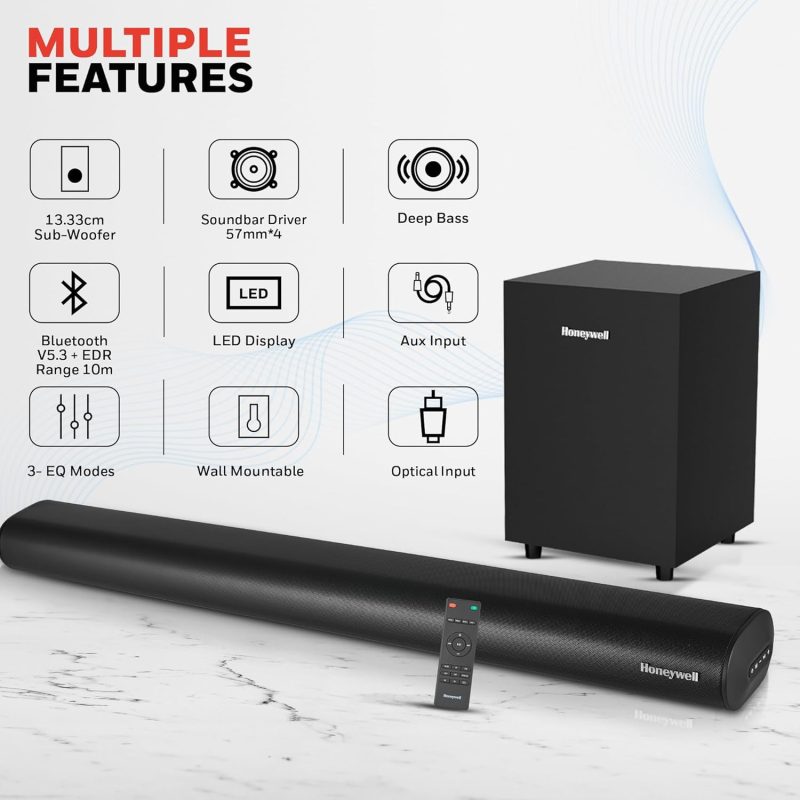 Honeywell Trueno U2000 Soundbar - HC000258/AUD/SB/U2000/BLK