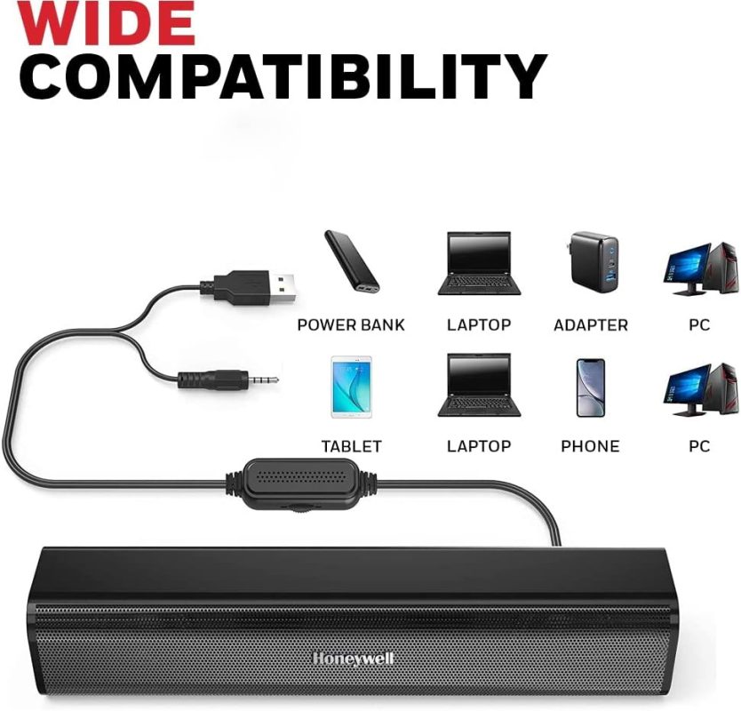 Honeywell Moxie V500 Soundbar - HC000255/AUD/SB/V500/BLK