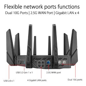 Asus ROG Rapture GT-AXE16000 Quad-band WiFi 6E Gaming Router