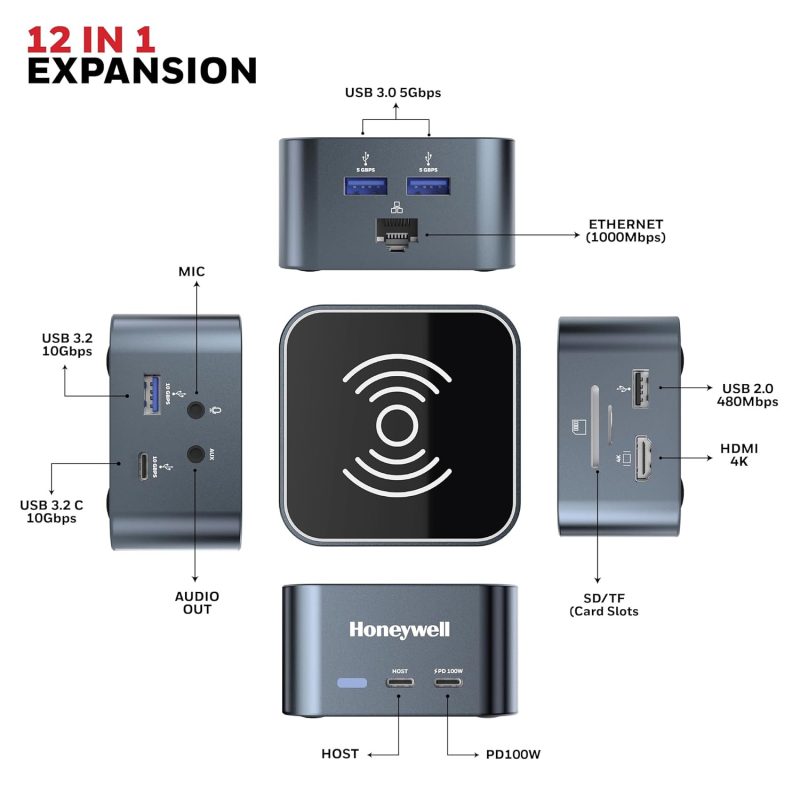 Honeywell Type C Docking Station - 12 in 1 - HC000028/LAP/CDK