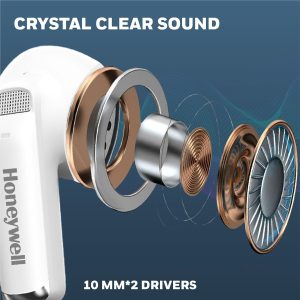Honeywell Trueno U5100 Truly Wireless ANC Earbuds (White) - HC000315/AUD/TWS/ANC/WHT