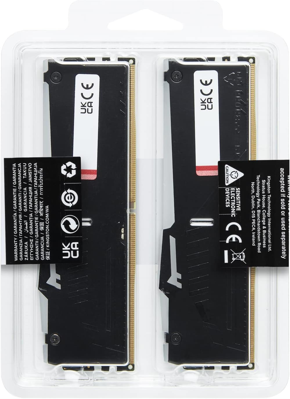 Kingston 54GB (2X32GB) DDR5 6000MT/s CL36 288 Pin DIMM FURY Beast Black RGB EXPO (Kit of 2) - KF560C36BBEAK2/64