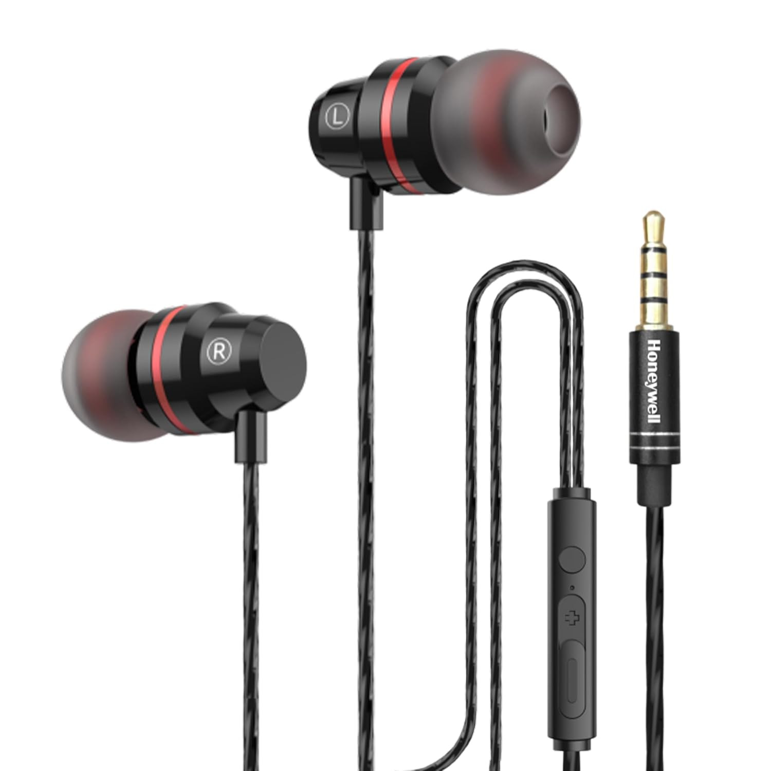 Honeywell Moxie V50 Wired Earphone (Black) - HC000401/AUD/WEP/BLK/3.5