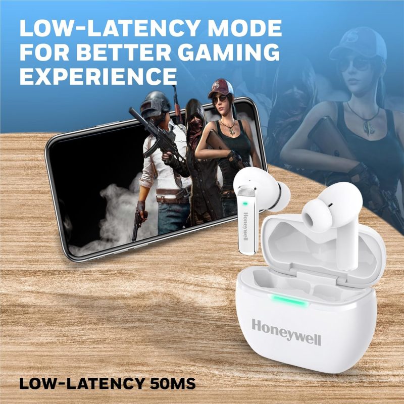 Honeywell Trueno U5100 Truly Wireless ANC Earbuds (White) - HC000315/AUD/TWS/ANC/WHT