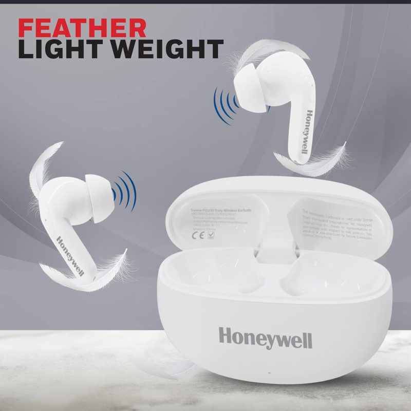 Honeywell Suono P2100 Truly Wireless Earbuds (White) - HC000322/AUD/TWS/WHT