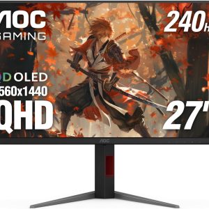 AOC 26.5" Q27G4ZD QD-OLED QHD Adaptive Sync DisplayHDR True Black 400 240Hz 0.03ms 3-Side Frameless Ergonomic Gaming Monitor
