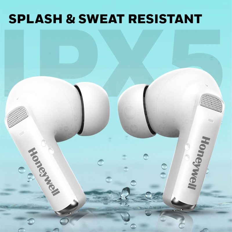 Honeywell Trueno U5100 Truly Wireless ANC Earbuds (White) - HC000315/AUD/TWS/ANC/WHT
