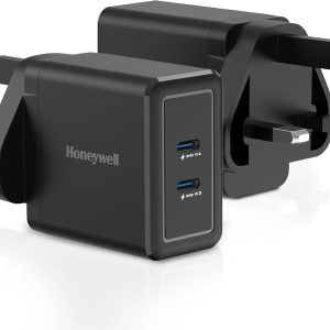 Honeywell Zest Charger GAN 45W Ultra-Fast Wall Charger (Black) - HC000045/CHG/GAN/BLK/45W/UK