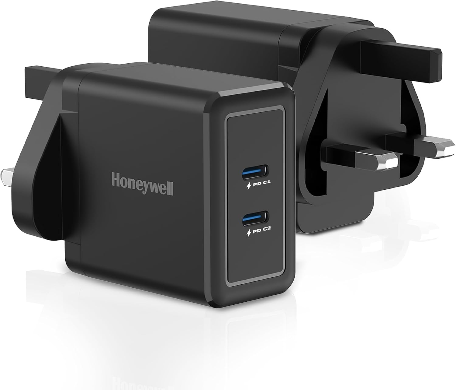 Honeywell Zest Charger GAN 45W Ultra-Fast Wall Charger (Black) - HC000045/CHG/GAN/BLK/45W/UK