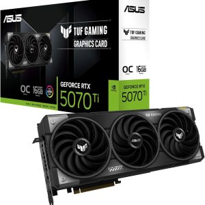 ASUS TUF Gaming GeForce RTX? 5070 Ti 16GB GDDR7 OC Edition (PCIe? 5.0, HDMI?/DP 2.1, 3.125-slot, military-grade components, protective PCB coating, axial-tech fans) - TUF-RTX5070Ti-O16G Gaming
