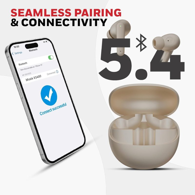 Honeywell Moxie V1400 Truly Wireless Earbuds (Camel) - HC000325/AUD/TWS/CML