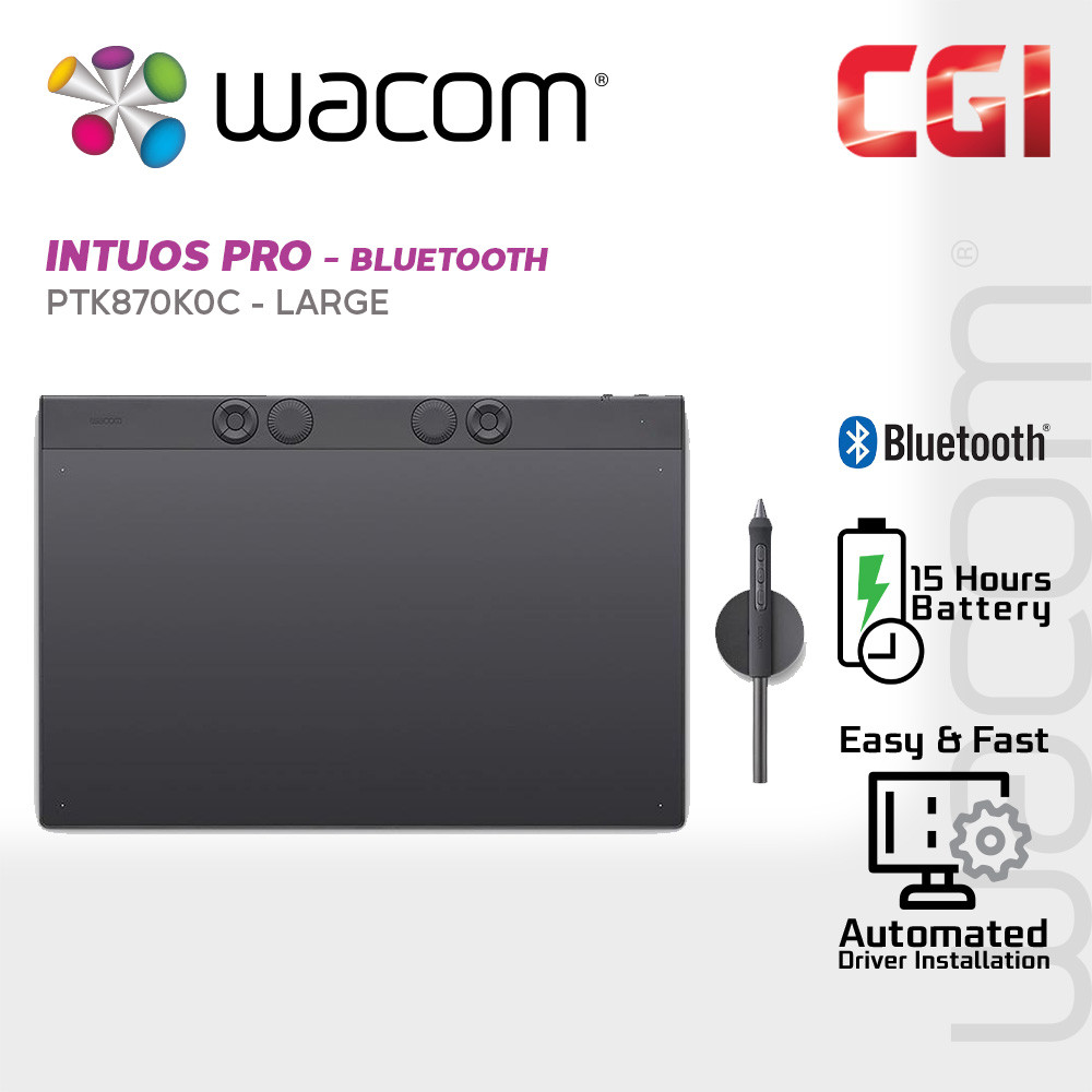 Wacom Intuos Pro Large USB Bluetooth with Wacom Pro Pen 3 - PTK870K0C