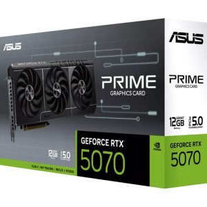 ASUS PRIME GeForce RTX? 5070 12GB GDDR7 (PCIe? 5.0, HDMI?/DP 2.1, 2.5-slot, protective PCB coating, axial-tech fans) - PRIME-RTX5070-12G