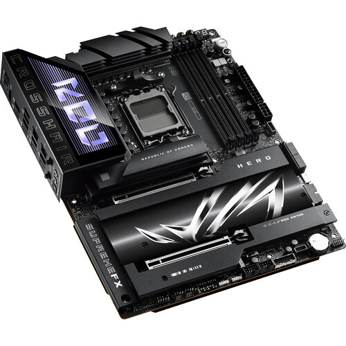 Asus ROG Crosshair X870E Hero AM5 Socket PCIe 5.0 DDR5 WiFi 7 Polymo Lighting II USB 4 Motherboard BUNDLE AMD R7-9800X3D Set
