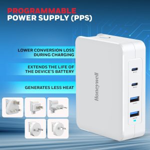 Honeywell Zest Charger GAN 140W Ultra-Fast Wall Charger (White) - HC000050/CHG/GAN/WHT/140W