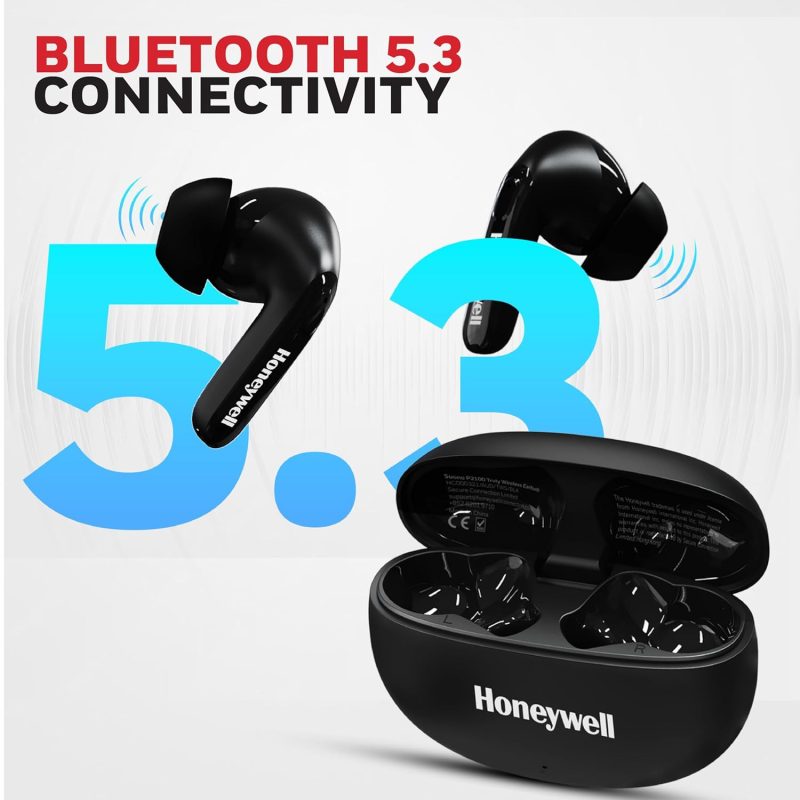 Honeywell Suono P2100 Truly Wireless Earbuds (Black) - HC000321/AUD/TWS/BLK