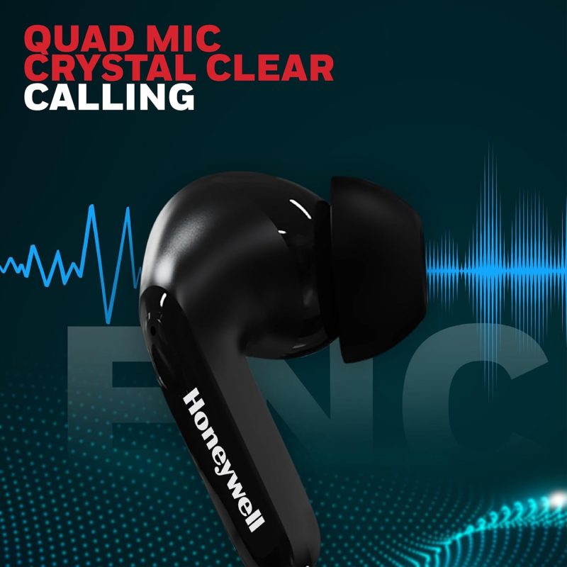 Honeywell Suono P2100 Truly Wireless Earbuds (Black) - HC000321/AUD/TWS/BLK