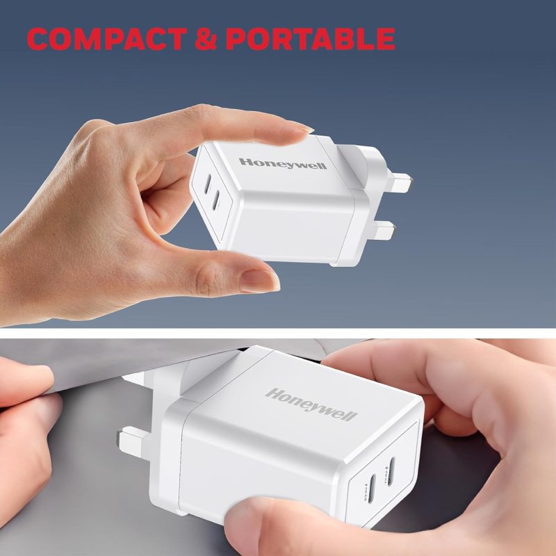Honeywell Zest Charger GAN 45W Ultra-Fast Wall Charger (White) - HC000044/CHG/GAN/WHT/45W/UK