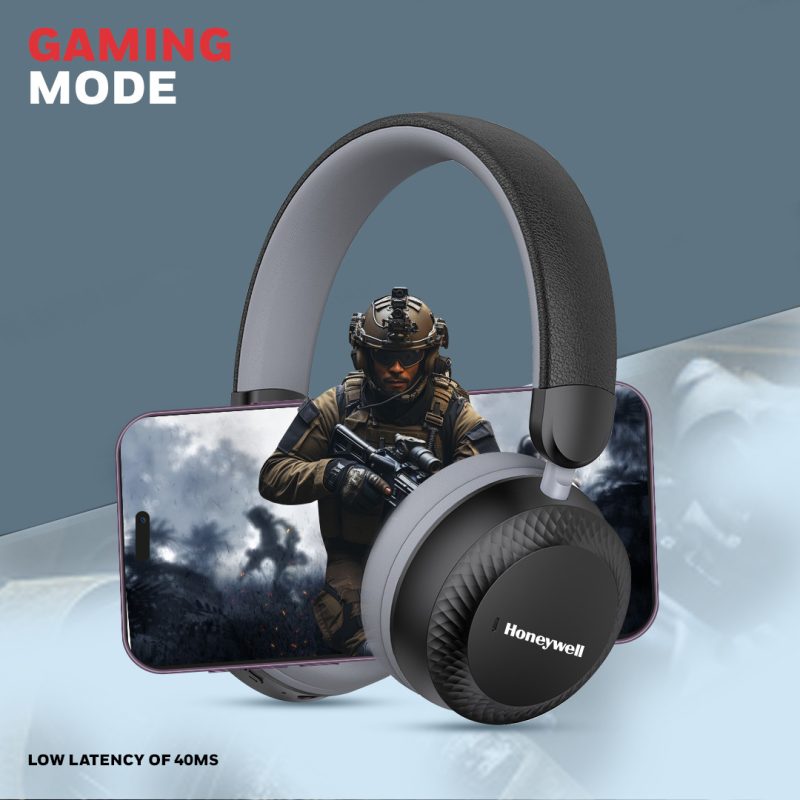 Honeywell Moxie V20 Bluetooth Headphone (Black) - HC000011/AUD/HP/V20/BLK