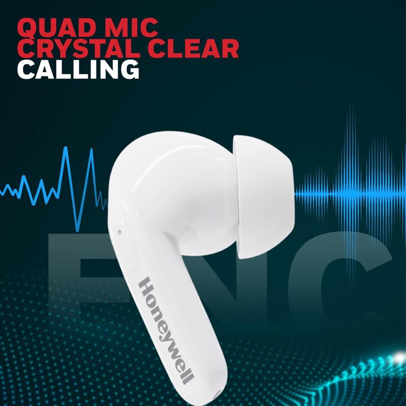 Honeywell Suono P2100 Truly Wireless Earbuds (White) - HC000322/AUD/TWS/WHT