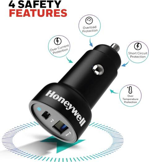 Honeywell Micro CLA 45W PD Smart Car Charger - HC000053/CHG/CLA/BLK/PD/45W