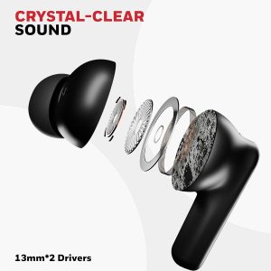 Honeywell Moxie V1400 Truly Wireless Earbuds (Black) - HC000323/AUD/TWS/BLK