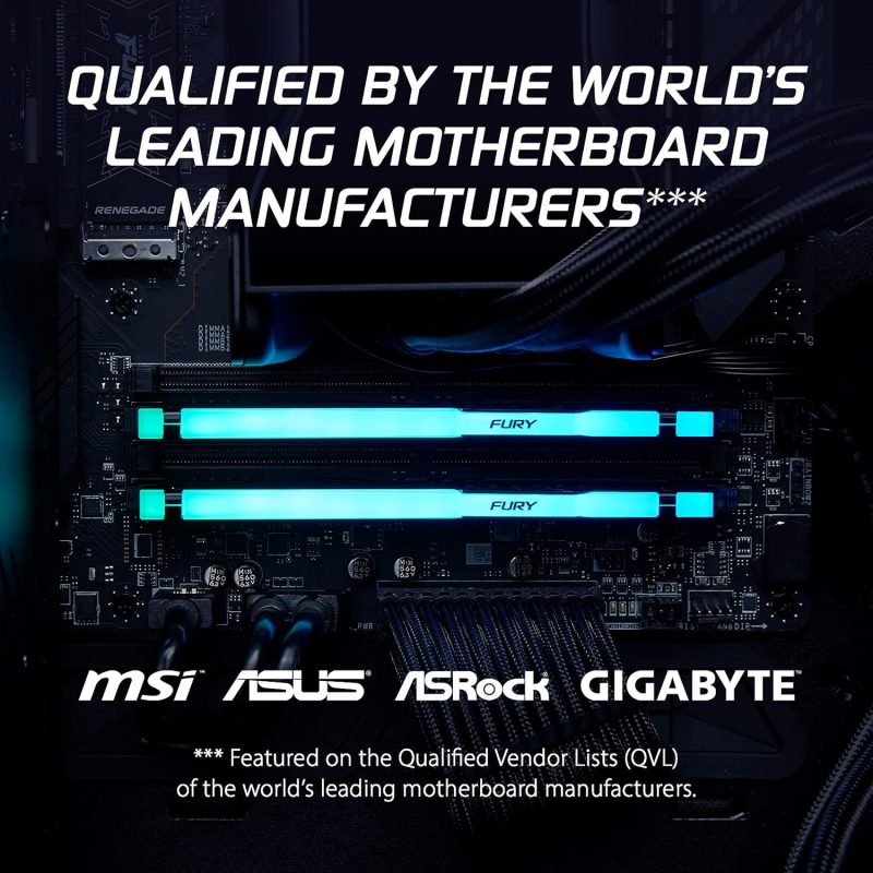 Kingston 54GB (2X32GB) DDR5 6000MT/s CL36 288 Pin DIMM FURY Beast Black RGB EXPO (Kit of 2) - KF560C36BBEAK2/64