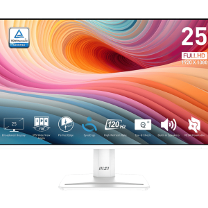 MSI 24.5" PRO MP251W E2 IPS FHD Adaptive Sync 120Hz 1ms HDR Ready Build In Speaker Sleek Home Office Monitor