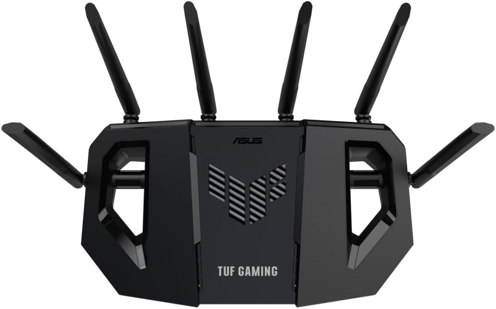 Asus Gaming TUF-BE6500 Dual Band WiFi 7 6500 Mbps AiMesh Ai Protection Pro Extendable Gaming Router