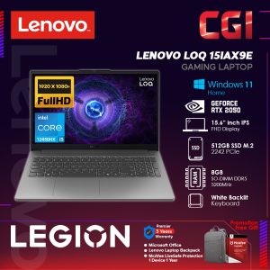 Lenovo 15.6" LOQ 15IAX94E i5-154520 RTX2050 4GB GDDR5 8GB 512GB FHD IPS 144Hz Win11Home 3Y With Office - 83LK005VMJ