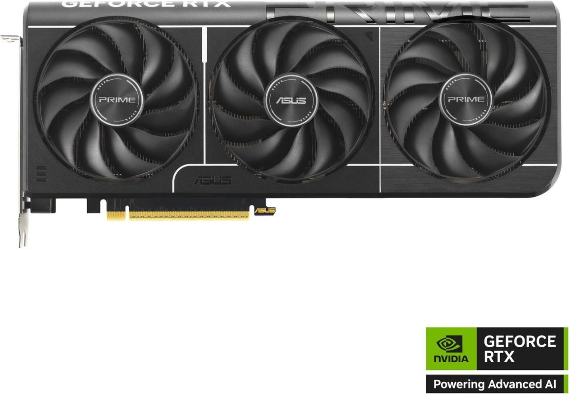 Asus Prime GeForce RTX? 5070 Ti 016G OC Edition GDDR7  (PCIe? 5.0, 16GB GDDR7, HDMI?/DP 2.1, 2.5-slot, Axial-tech fans, Dual BIOS) - PRIME-RTX5070TI-O16G