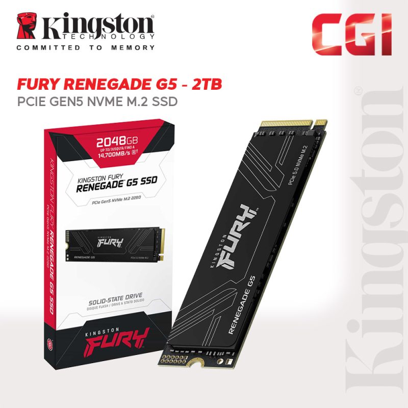 Kingston FURY Renegade 2048GB G5 PCIe 5.0 NVMe M.2 SSD - SFYR2S/2T0