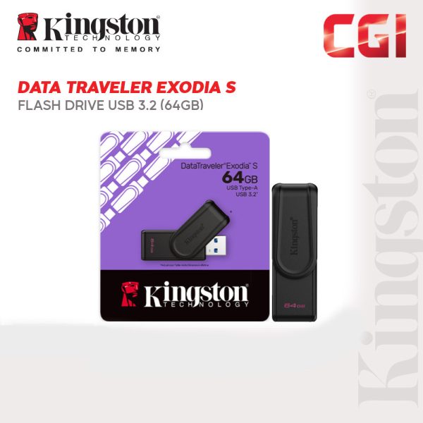 Kingston Data Traveler 64GB Exodia S USB Flash Drive - DTXS/64GB