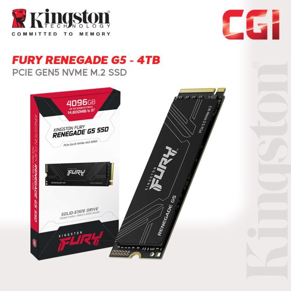 Kingston FURY Renegade 4096GB G5 PCIe 5.0 NVMe M.2 SSD - SFYR2S/4T0