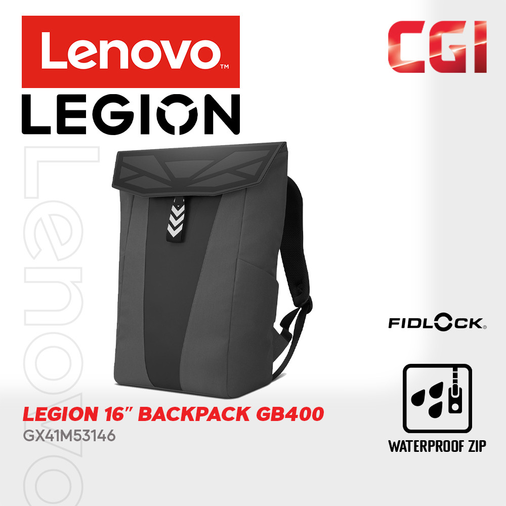 Lenovo Legion 16" Anti-Splash FIDLOCK Anti-Shock Bottom Gaming Backpack GB400 - GX41M53146