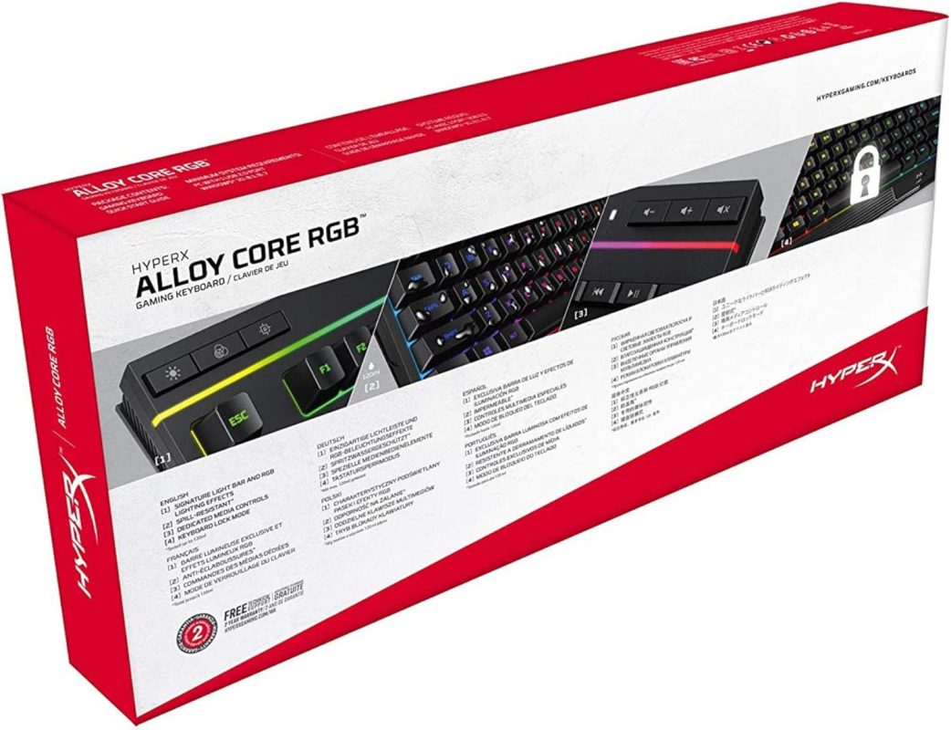 HyperX Alloy Core RGB Membrane US Layout Wired Gaming Keyboard - 4P4F5AA