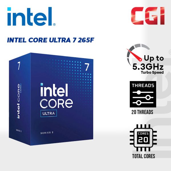 Intel Core Ultra 7 Processor 265F 20 Cores up to 5.3GHz LGA1851