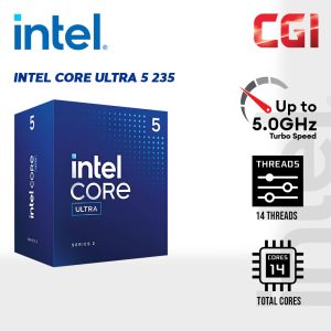 Intel Core Ultra 5 Processor 235 14 Cores Up to 5 GHz LGA1851