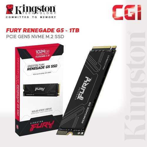 Kingston FURY Renegade 1024GB G5 PCIe 5.0 NVMe M.2 SSD - SFYR2S/1T0